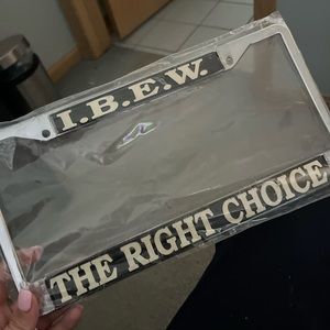 IBEW license plate frame